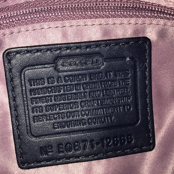 COACH ZOE SIGNATURE DENIM BLUE/GRAY FABRIC BAG - Picture 8 of 8